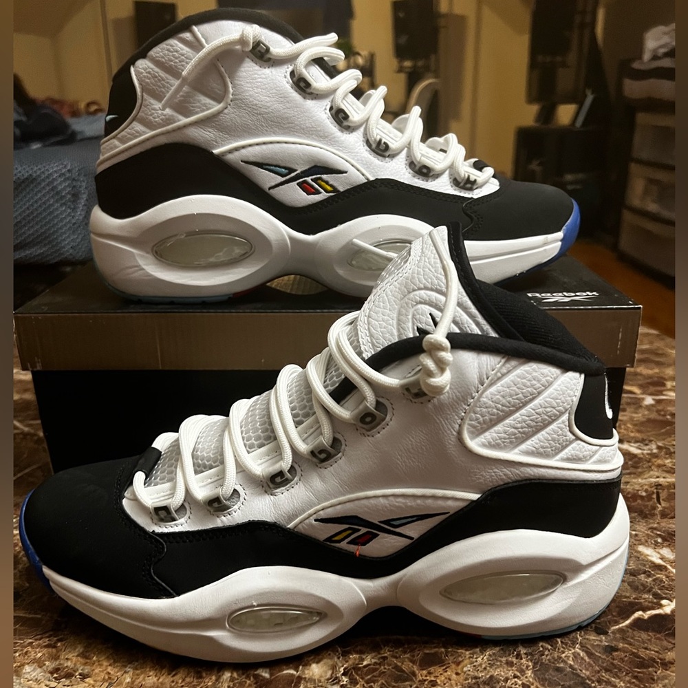 Mens Reebok Question basketball shoes Multi color Sz 10 (Pre-Owned)